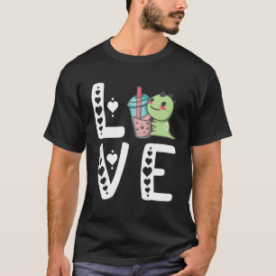 T-shirt Bubble Thé Dinosaures Cute Boba Thé Dino Lover Swe
