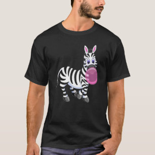 T-shirt Bubblegum Zebra Cute Zoo Animal