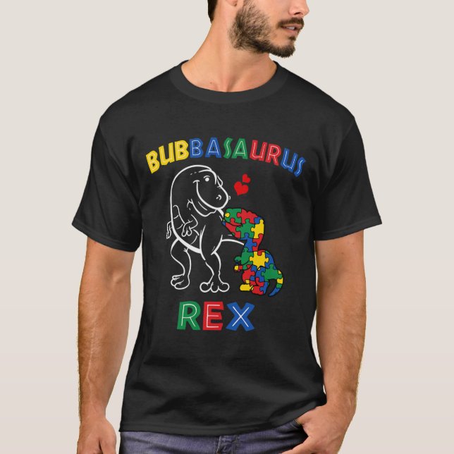 T-shirt Bubbysaurus Sensibilisation sur l'autisme Frère Di (Devant)