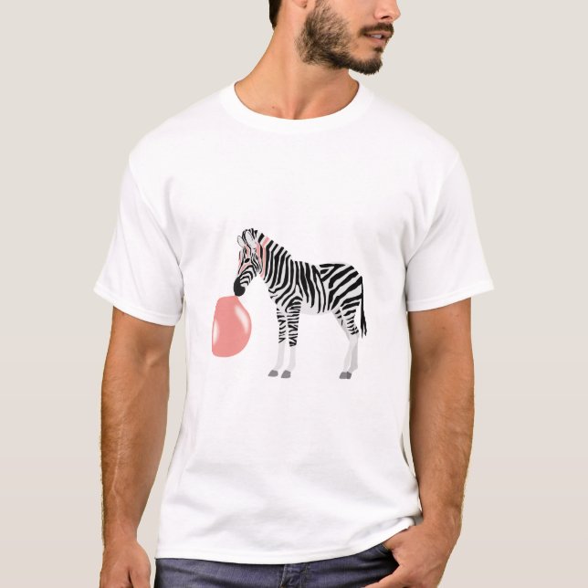 T-shirt Buble Gum Zebra Blowbble (Devant)