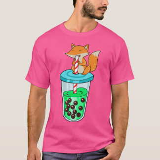 T-shirt Buble Tea Femmes Fox Boba Tea Fox