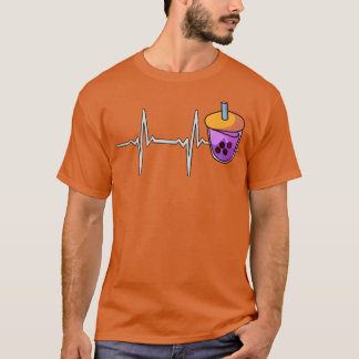 T-shirt Buble Tea Heartbeat Tapioca Milk Kawaii Boba Tea