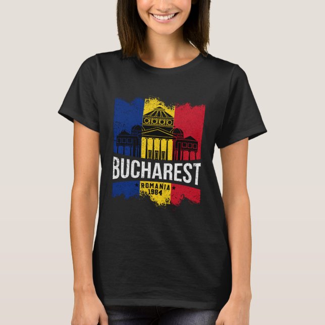 T-shirt Bucharest Bucuresti Romania National Pride Patriot (Devant)