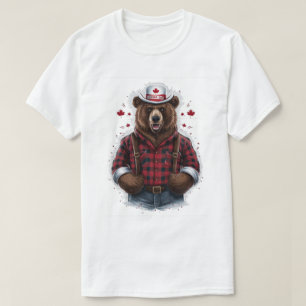 T-shirt Bûcheron Ours Grizzly