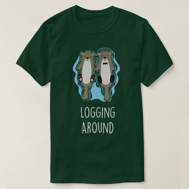 T-shirt Bûches autour de Otter Lover Sea Animaux Sea Otter (Design devant)