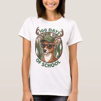 T-shirt Buck Deer 100th Day of School Camo Student Teacher