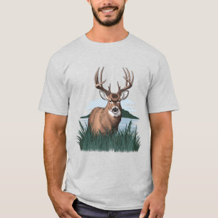 T-shirt Buck in the Brush, Détaillé, Fier Buck