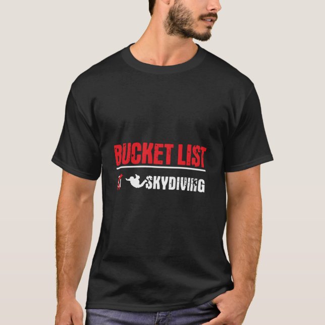 T-shirt Bucket List Skydiving Skydive (Devant)