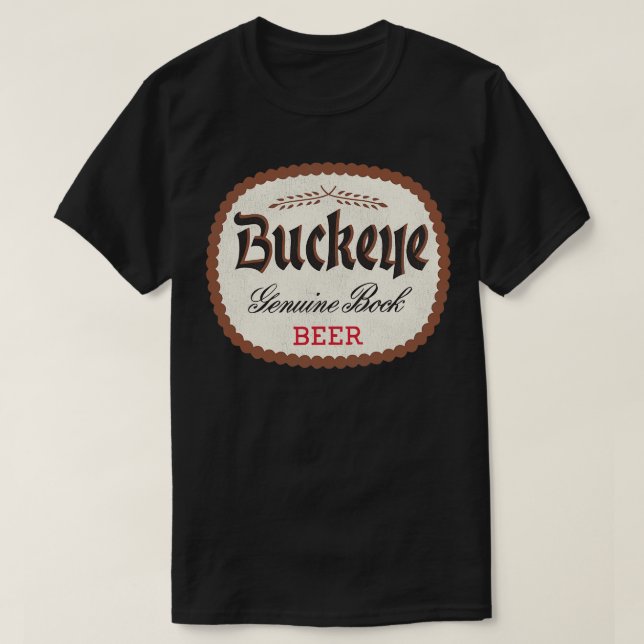 T-shirt Buckeye Beer Retro Defunct Breweriana (Design devant)