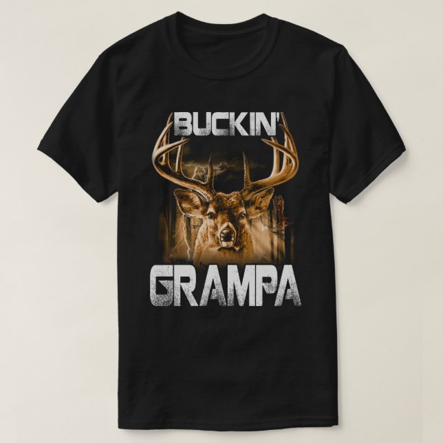 T-shirt Buckin' grampa Deer Hunter (Design devant)