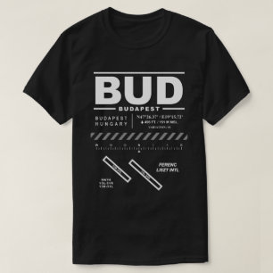 T-shirt Budapest Ferenc Liszt Aéroport Internat BUD T-Shir