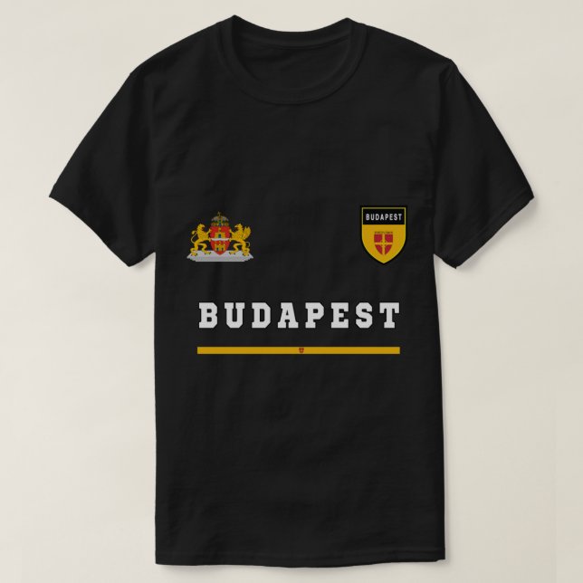 T-shirt Budapest SportSoccer Jersey Drapeau Football Hongr (Design devant)