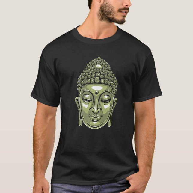 T-shirt Buddha Head Siddhartha Gautama   (Devant)