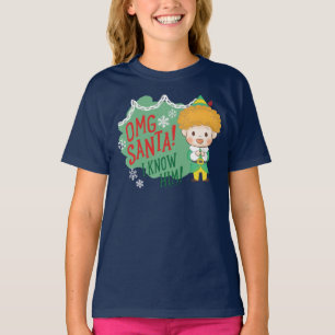 T-shirt Buddy l'Elf OMG Père Noël ! Je Le Connais !