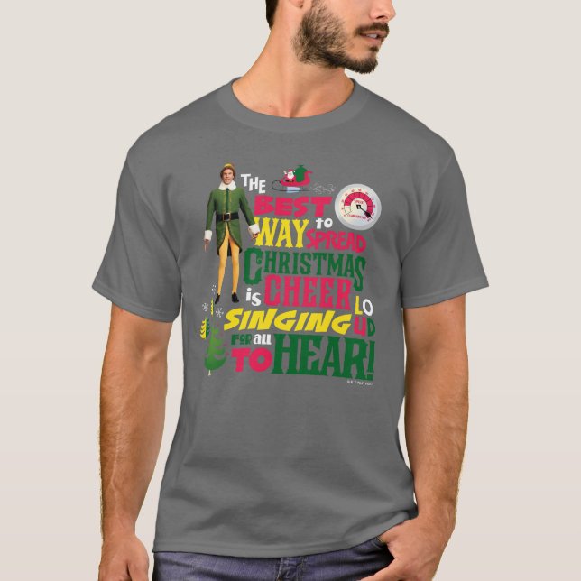 T-shirt Buddy l'Elfe | Citation graphique de Noël (Devant)