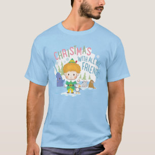 T-shirt Buddy l'Elfe Noël avec tous mes amis