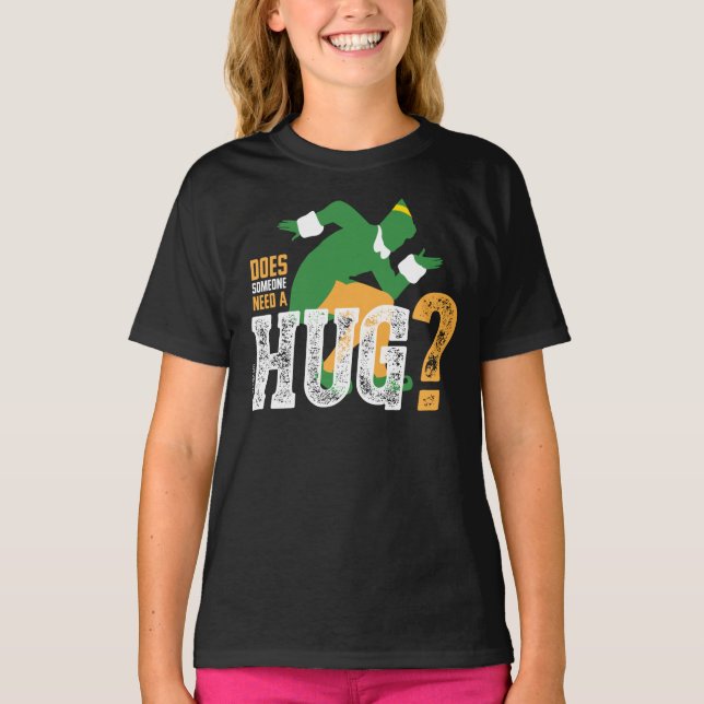 T-shirt Buddy l'Elfe | Quelqu'un a-t-il besoin d'un câlin (Devant)