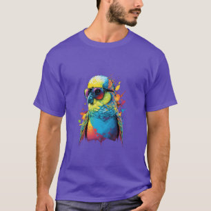 T-shirt Budgie Budgerigar Parakeet Bird rétro