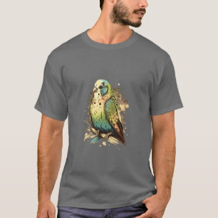 T-shirt Budgie Budgerigar Parakeet Bird Retro Vintage 80s