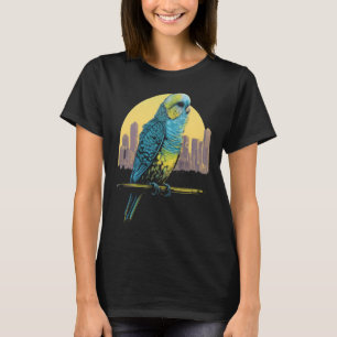 T-shirt Budgie Budgeriget City Skyline Parrot Bir