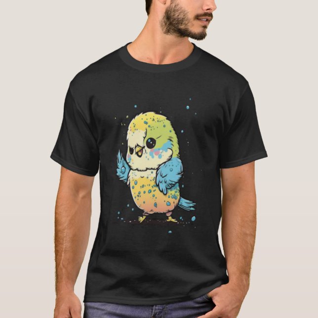 T-shirt Budgie Dabbing Budgerigar Parakeet Bird Dab Dance (Devant)