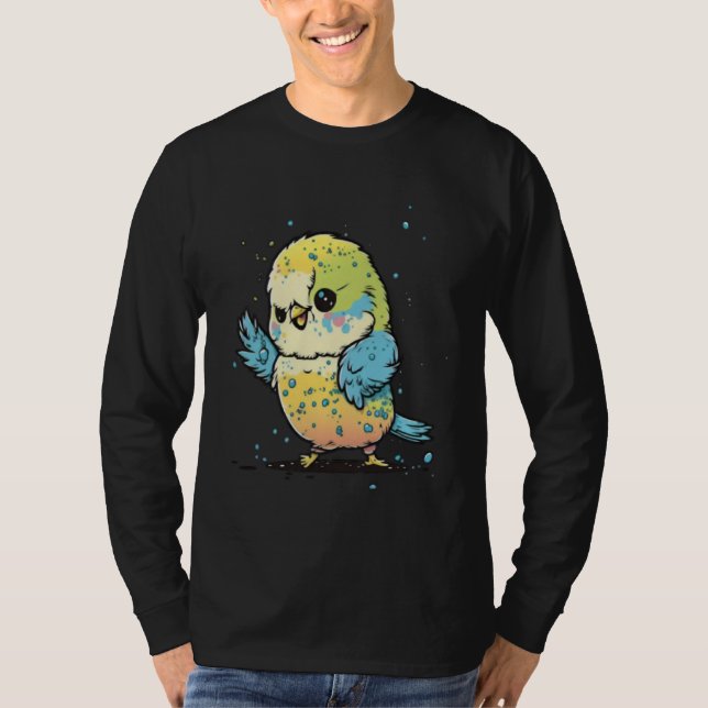 T-shirt Budgie Dabbing Budgerigar Parakeet Bird Dab Dance  (Devant)