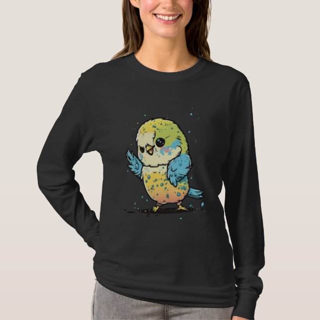 T-shirt Budgie Dabbing Budgerigar Parakeet Bird Dab Dance  (Devant)