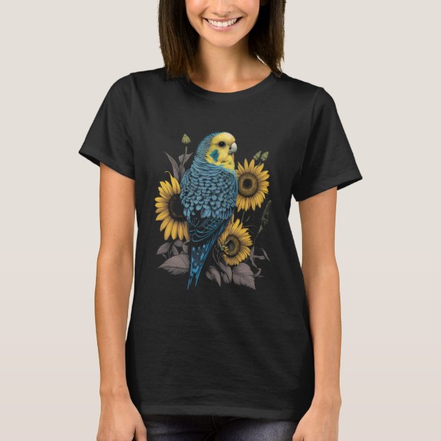 T-shirt Budgie Mom Budgerigar Tournesol Parakeet Oiseau Mo (Devant)