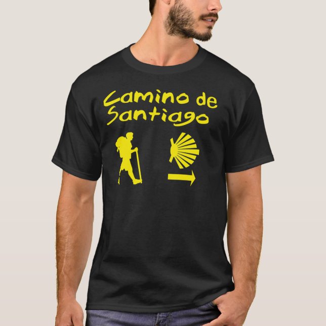 T-shirt Buen Camino de Santiago. Compostela Peregrino Clas (Devant)