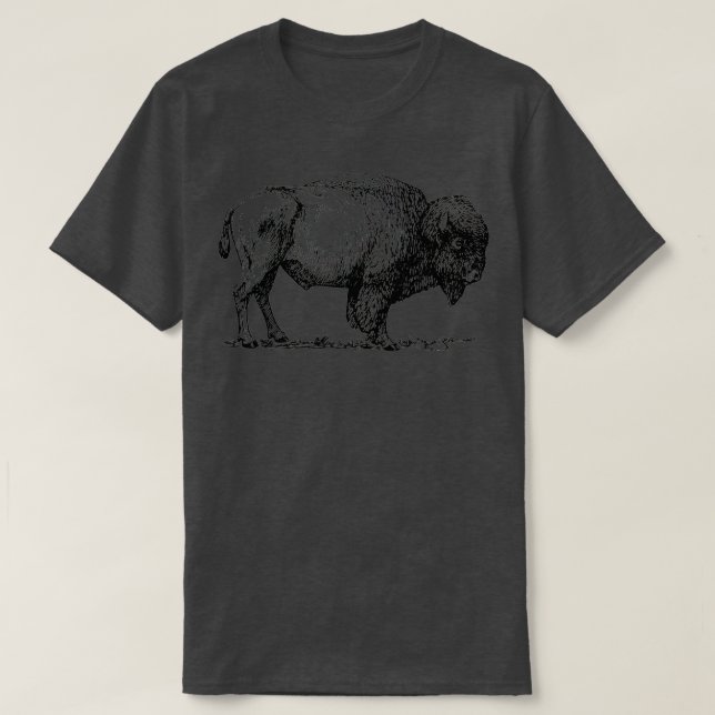 T-shirt Buffalo American Bison Classic Print Tee (Design devant)