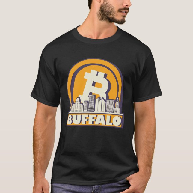 T-shirt Buffalo Bitcoin Maximalist  Bitcoin Buffalo Skylin (Devant)