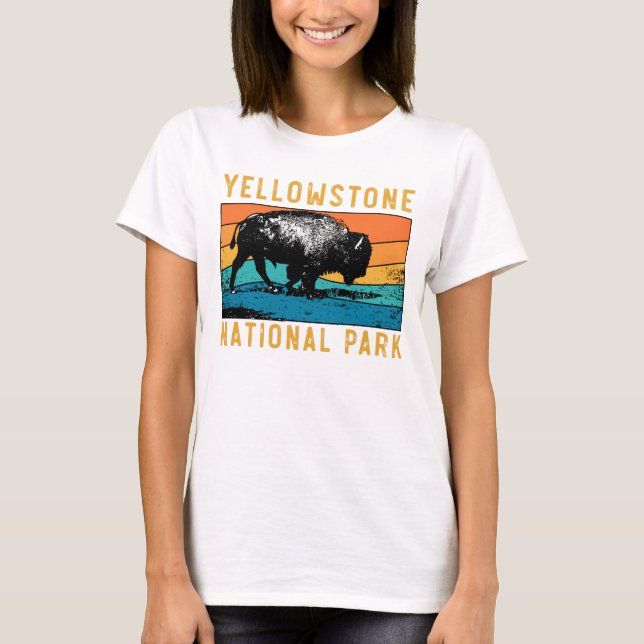 T-shirt Buffalo de bison des Etats-Unis de cadeaux de parc (Devant)