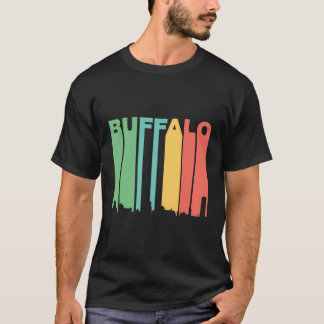 T-shirt Buffalo de style rétro New York Skyline