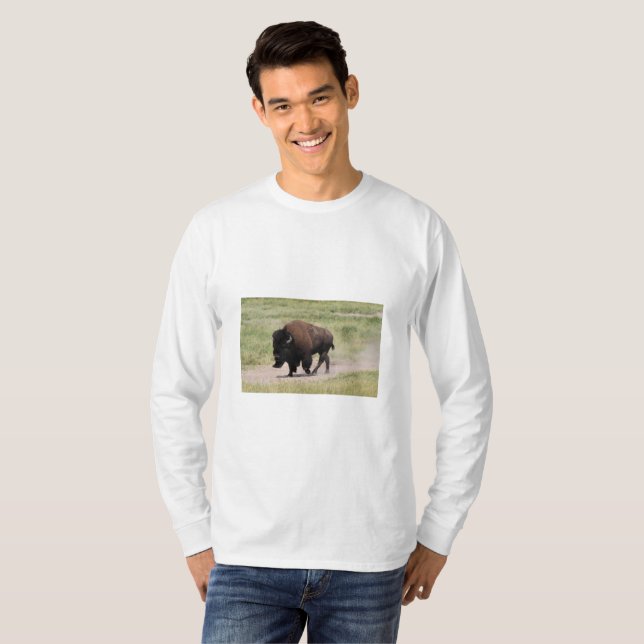 T-shirt Buffalo en mouvement, Photographie (Devant entier)