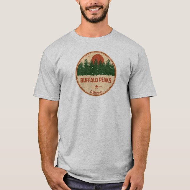 T-shirt Buffalo Peaks Wilderness Colorado (Devant)