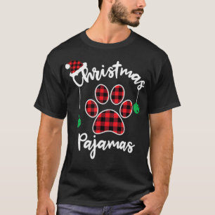 T-shirt Buffalo plaid Christmas Paw Pajamas Casquette Pèr