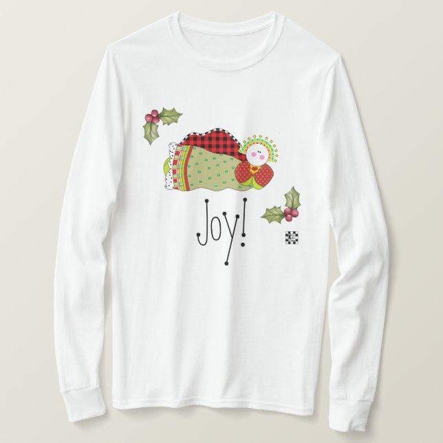 T-shirt Buffalo Plaid Country Christmas Angel (Design devant)