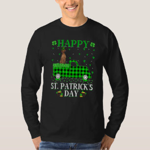T-shirt Buffalo Plaid Green Truck Vizsla Chien St. Patrick