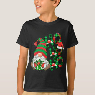 T-shirt Buffalo Plaid Ho Ho Correspondant Famille Noël Gno