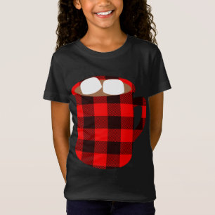 T-Shirt Buffalo Plaid Hot Cocoa Cup avec Marshmallow Chris