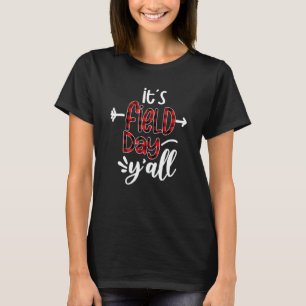 T-shirt Buffalo Plaid It's Field Day Y'all Enseignant