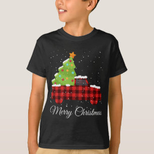 T-shirt Buffalo Plaid Joyeux Camion Rouge Noël Avec Chris