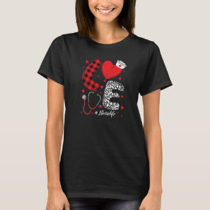 T-shirt Buffalo Plaid Love Nurse Life Nurse Happy Valentin