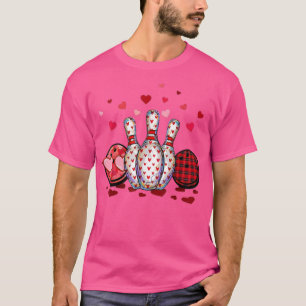 T-shirt Buffalo Plaid Red Bowling Gnome Christmas Valentin