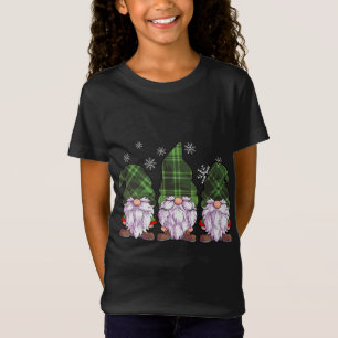 T-Shirt Buffalo Trois Gnomes Plaid Green Christmas