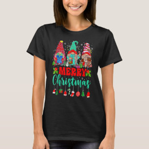 T-shirt Buffalo Trois Gnomes Plaid Red Christmas Lights Xm