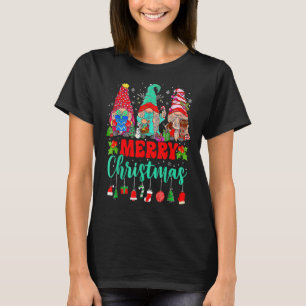 T-shirt Buffalo Trois Gnomes Plaid Red Christmas Lights Xm