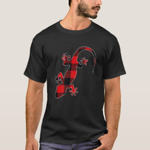T-shirt Buffet de Noël Rouge Léopard Gecko Casquette Père