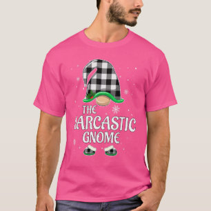 T-shirt Buffle Gnome Sarcastique Plaid Christmas Matching