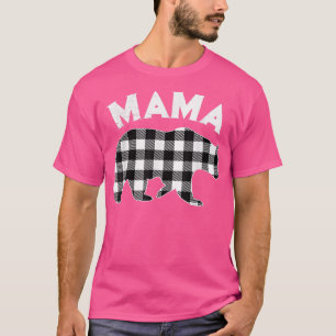 T-shirt Buffle noir et blanc Plantée Mama Ours Noël